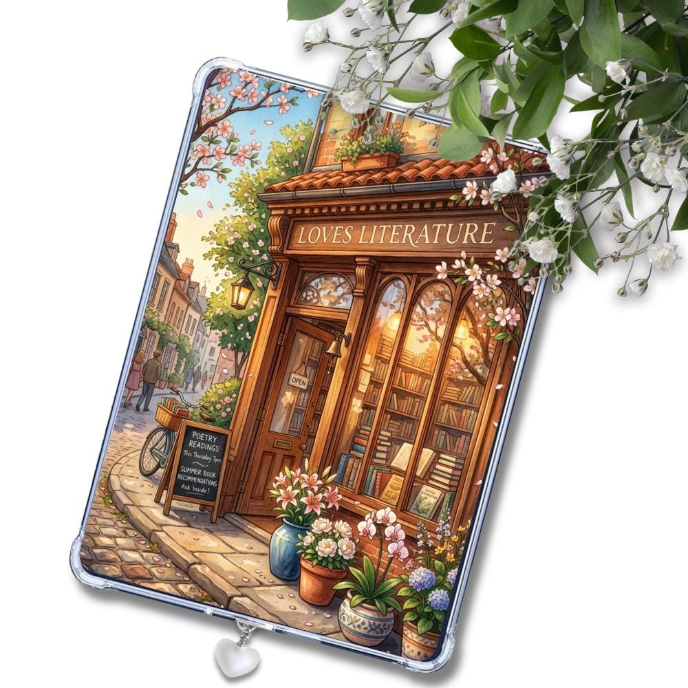 Loves Literature Summer Bookstore  Insert: Kindle or eReader Decor for Book Lovers