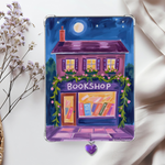 Violet Night Bookshop Shimmery Holographic Sticker Look Kindle Insert for Clear Case | Bookish Accessories