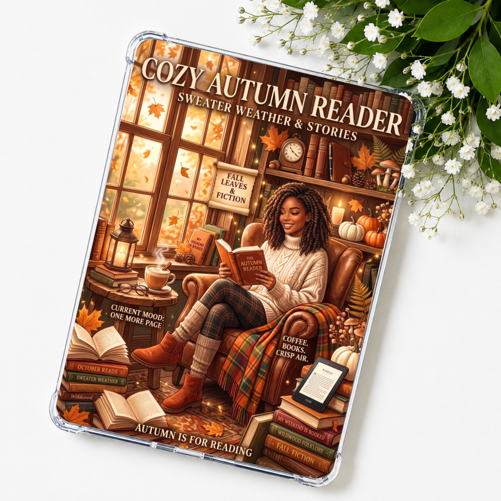 Melanin Fall Reader Kindle Insert eReader Case Decor | Accessories for Book Lovers