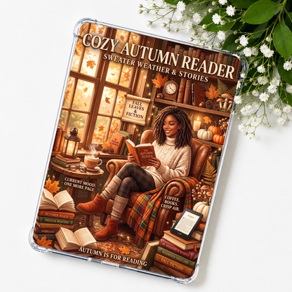 Melanin Fall Reader Kindle Insert eReader Case Decor | Accessories for Book Lovers