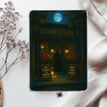 Into the Darkness Bookstore Shimmery Holographic Sticker Look Kindle Insert for Clear Case | Bookish Accessories