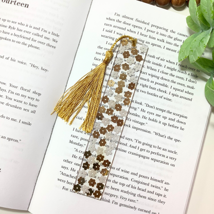 Flower Power Resin Bookmark