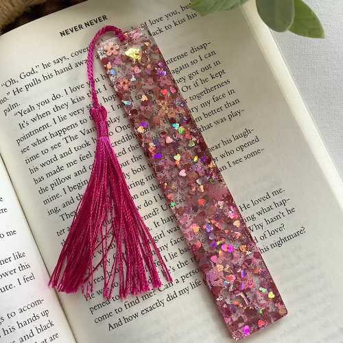 Glitter Burst Resin Bookmark