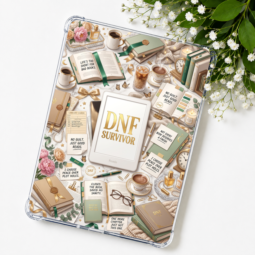 DNF Survivor Kindle Insert eReader Case Decor | Accessories for Book Lovers