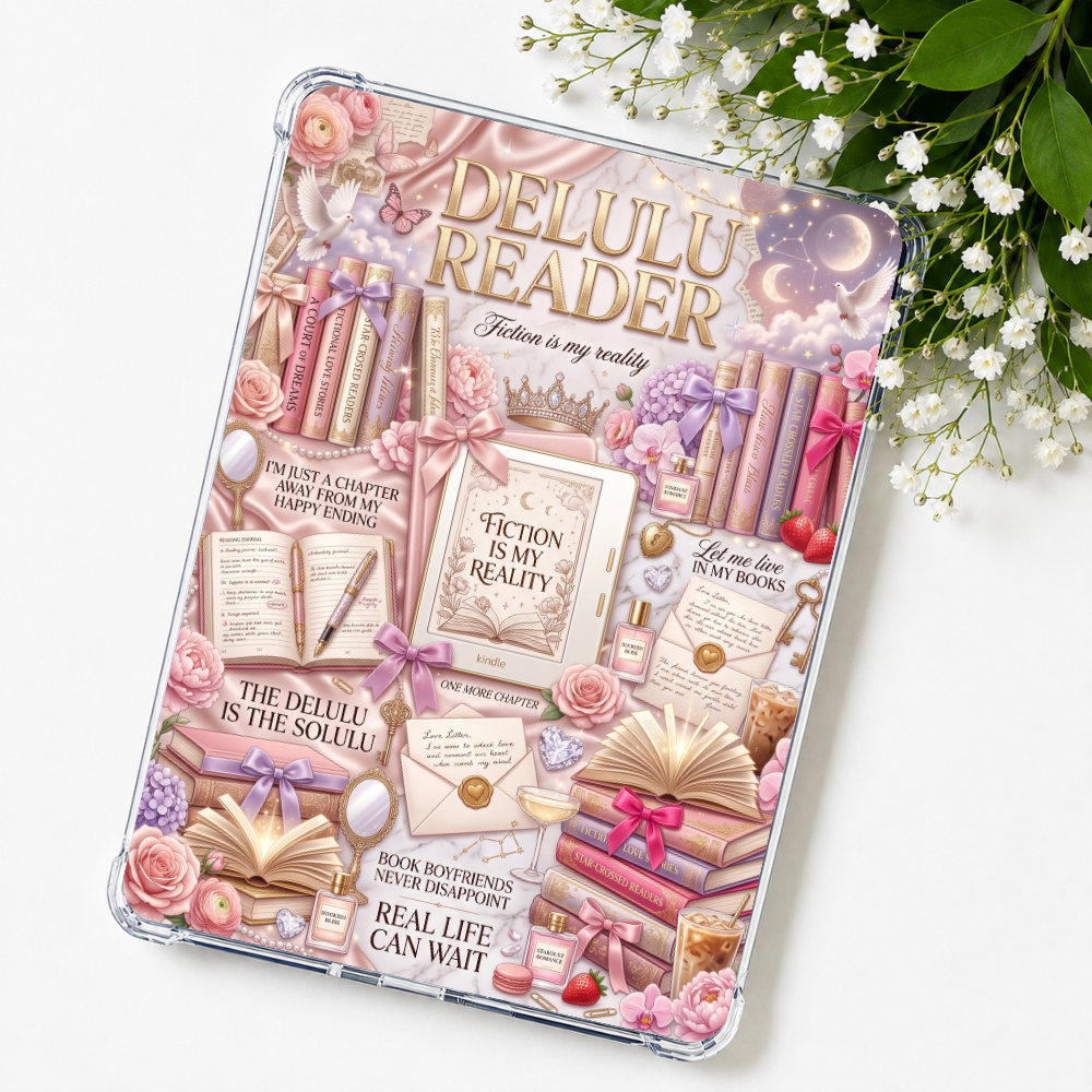 Delulu Reader Kindle Insert eReader Case Decor | Accessories for Book Lovers