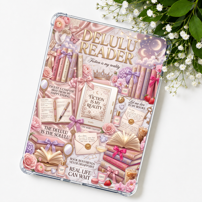 Delulu Reader Kindle Insert eReader Case Decor | Accessories for Book Lovers