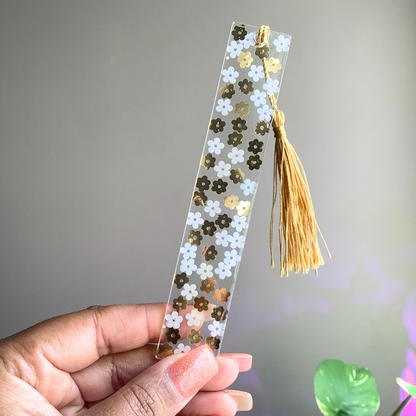 Flower Power Resin Bookmark