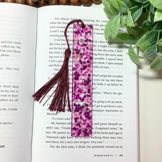 Magenta Caviar Resin Bookmark