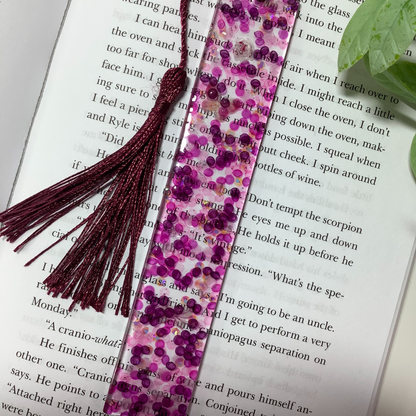 Magenta Caviar Resin Bookmark