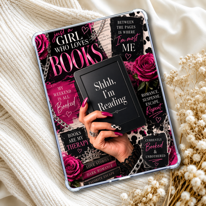 White Girl Pink Luxury Shhhh Kindle Insert eReader Case Decor | Accessories for Book Lovers