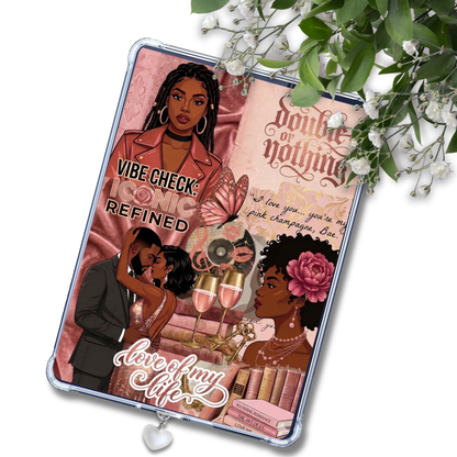 Black Romance Movie Quotes Melanin Girl Insert for Clear Case | Bookish Accessories