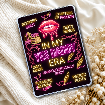 Drippy Lips Neon Lights Kindle Insert or eReader Case Decor | Accessories for Book Lovers
