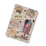Neutral Bad and Booked  Shimmery Holographic Sticker Look Kindle Insert for Clear Case | Bookish Accessories