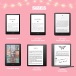 Cute As a Button Retro Shimmery Holographic Sticker Look Kindle Insert for Clear Case | Bookish Accessories