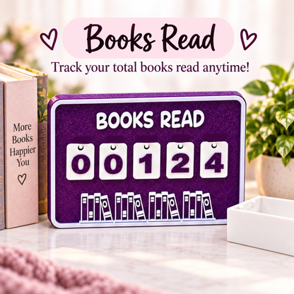 The Reader’s Tally Board | Custom Book Counter & Reading Tracker
