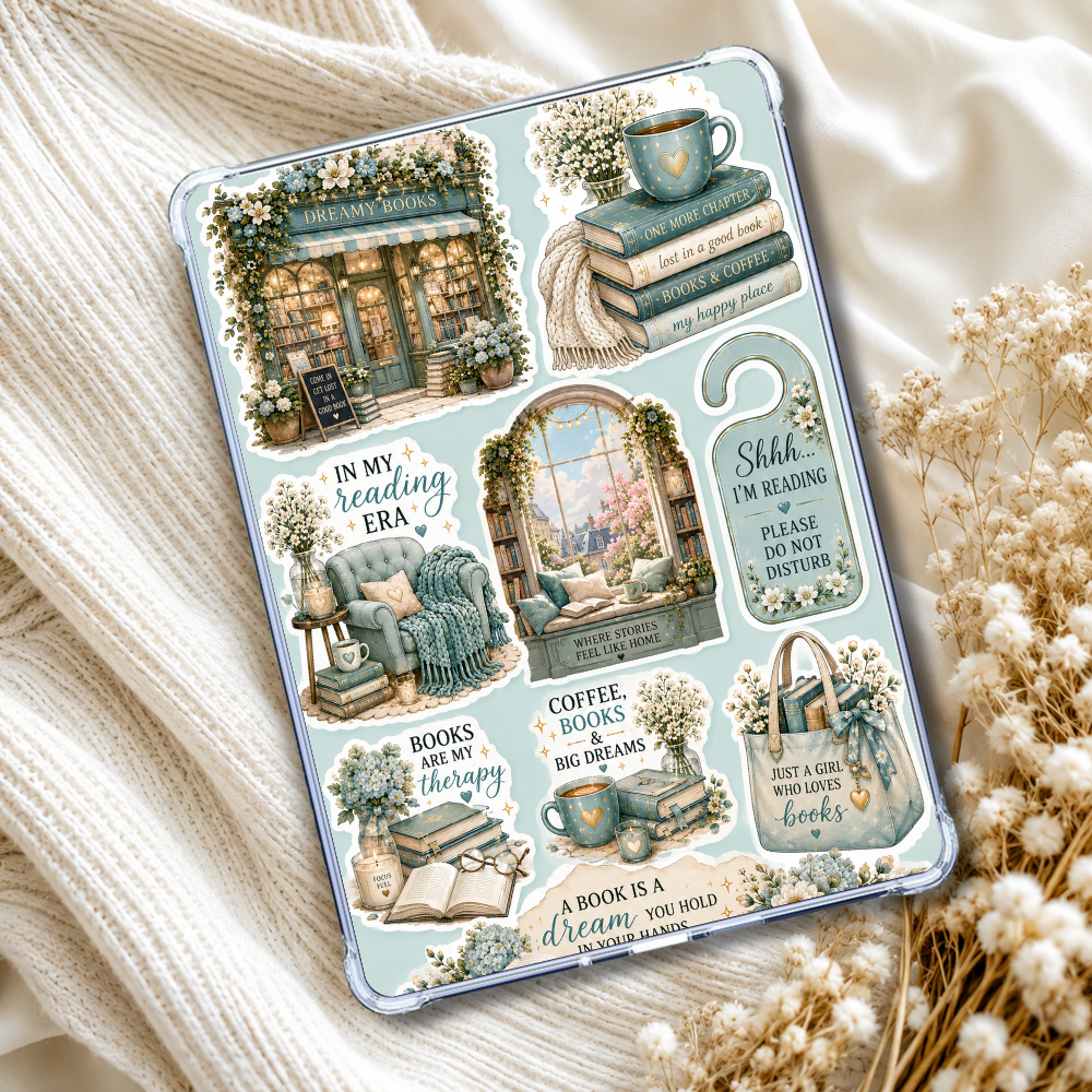 Dreamy Books Kindle Insert eReader Case Decor | Accessories for Book Lovers