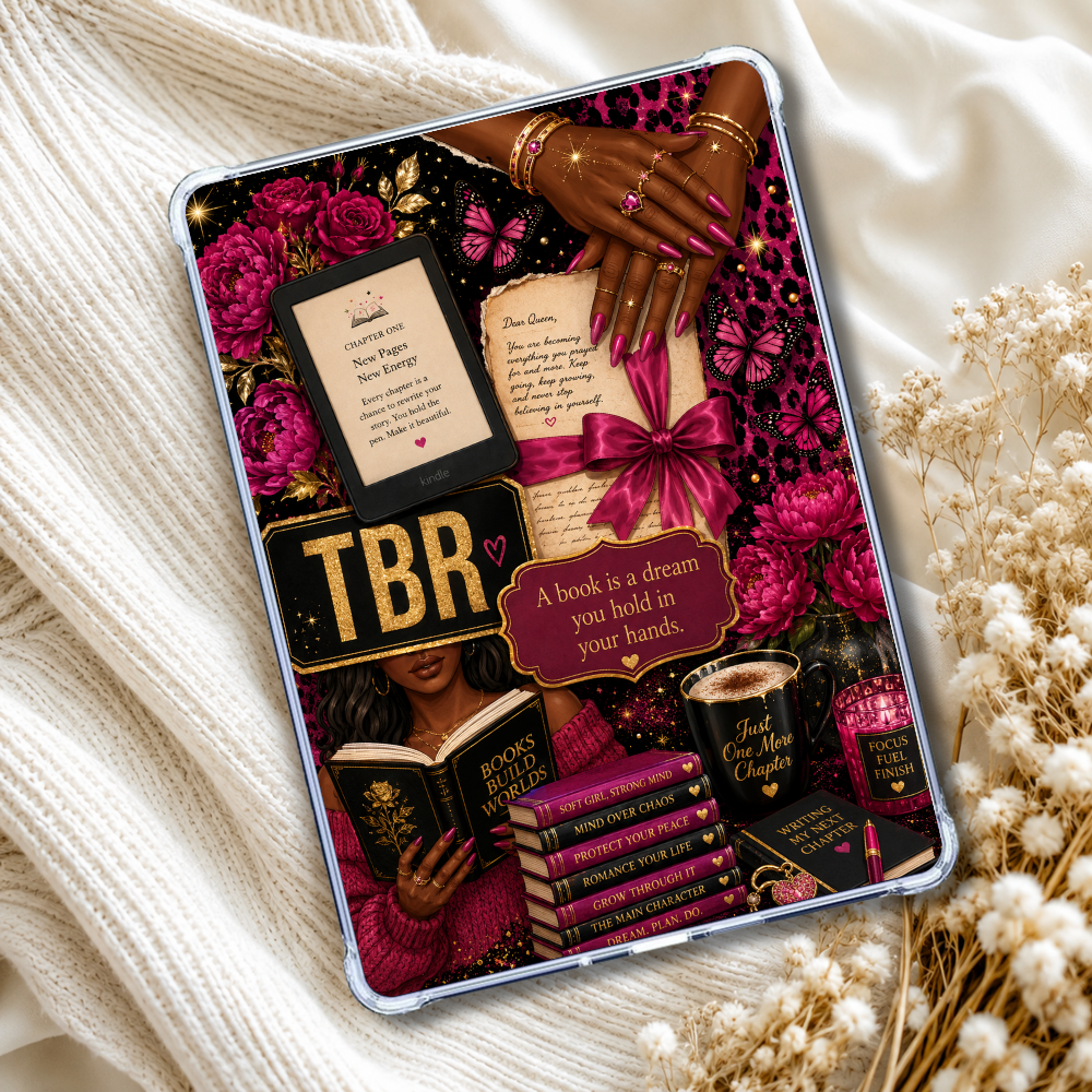 Deep Pink TBR Kindle Insert or eReader | Decor For Book Lovers