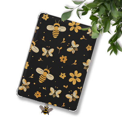 Shimmery & Holographic Bumble Bees Kindle Insert for Clear Case | Bookish Accessories