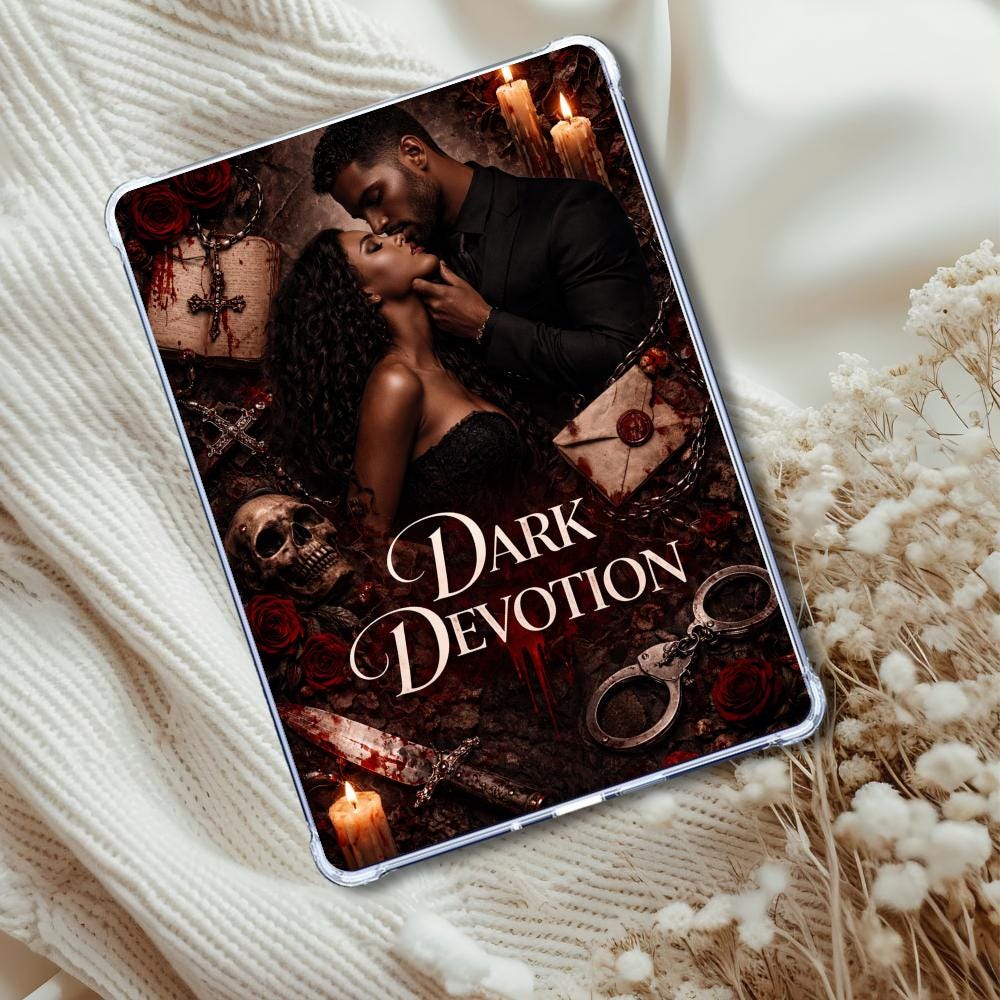 Dark Devotion Morally Gray Black Couple: Kindle or eReader Decor for Book Lovers