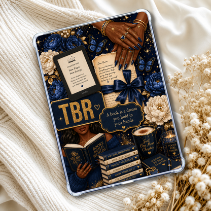 Midnight Blue TBR Kindle Insert or eReader | Decor For Book Lovers