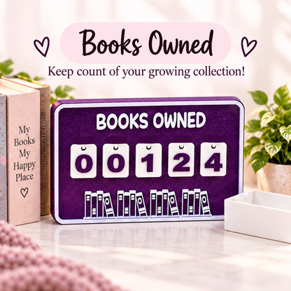 The Reader’s Tally Board | Custom Book Counter & Reading Tracker
