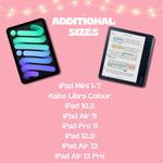 Cute As a Button Retro Shimmery Holographic Sticker Look Kindle Insert for Clear Case | Bookish Accessories