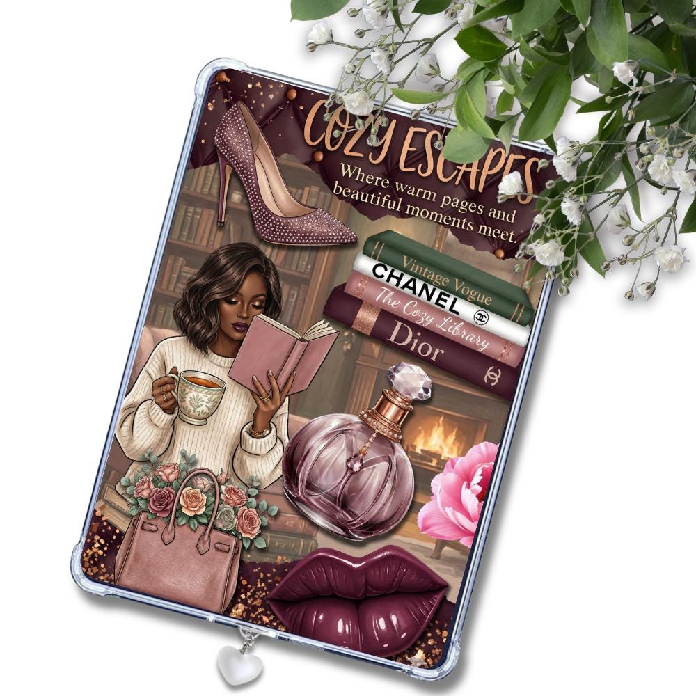 Cozy Escapes Black Girl Reader: Kindle or eReader Decor for Book Lovers