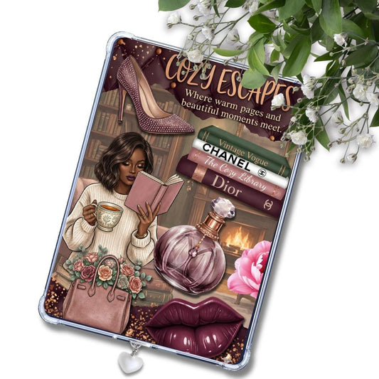 Cozy Escapes Black Girl Reader: Kindle or eReader Decor for Book Lovers