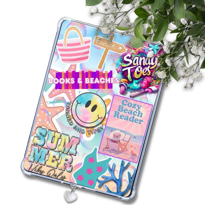 Cozy Beach Reader Vacation Insert: Kindle or eReader Decor for Book Lovers
