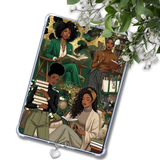 Green Brown Olive Collage Reader Insert: Kindle or eReader Decor for Book Lovers