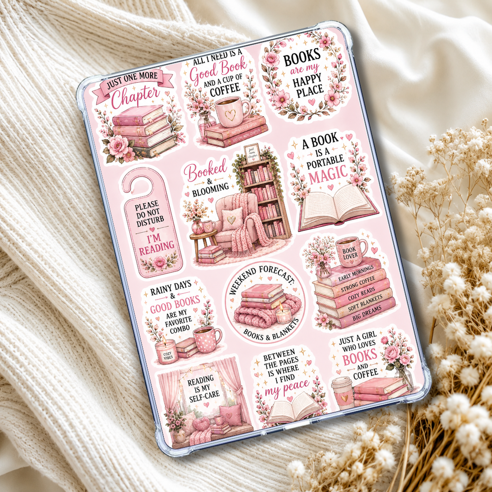 Pink & Bookish Kindle Insert eReader Case Decor | Accessories for Book Lovers