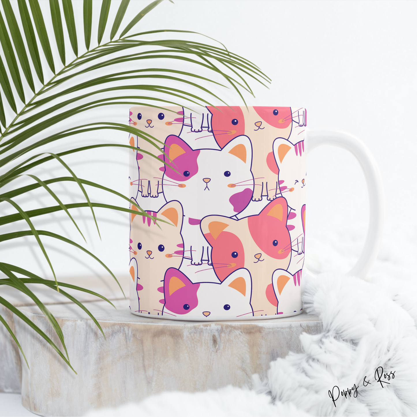 Love Me Kitty Cats Mug 15 Oz