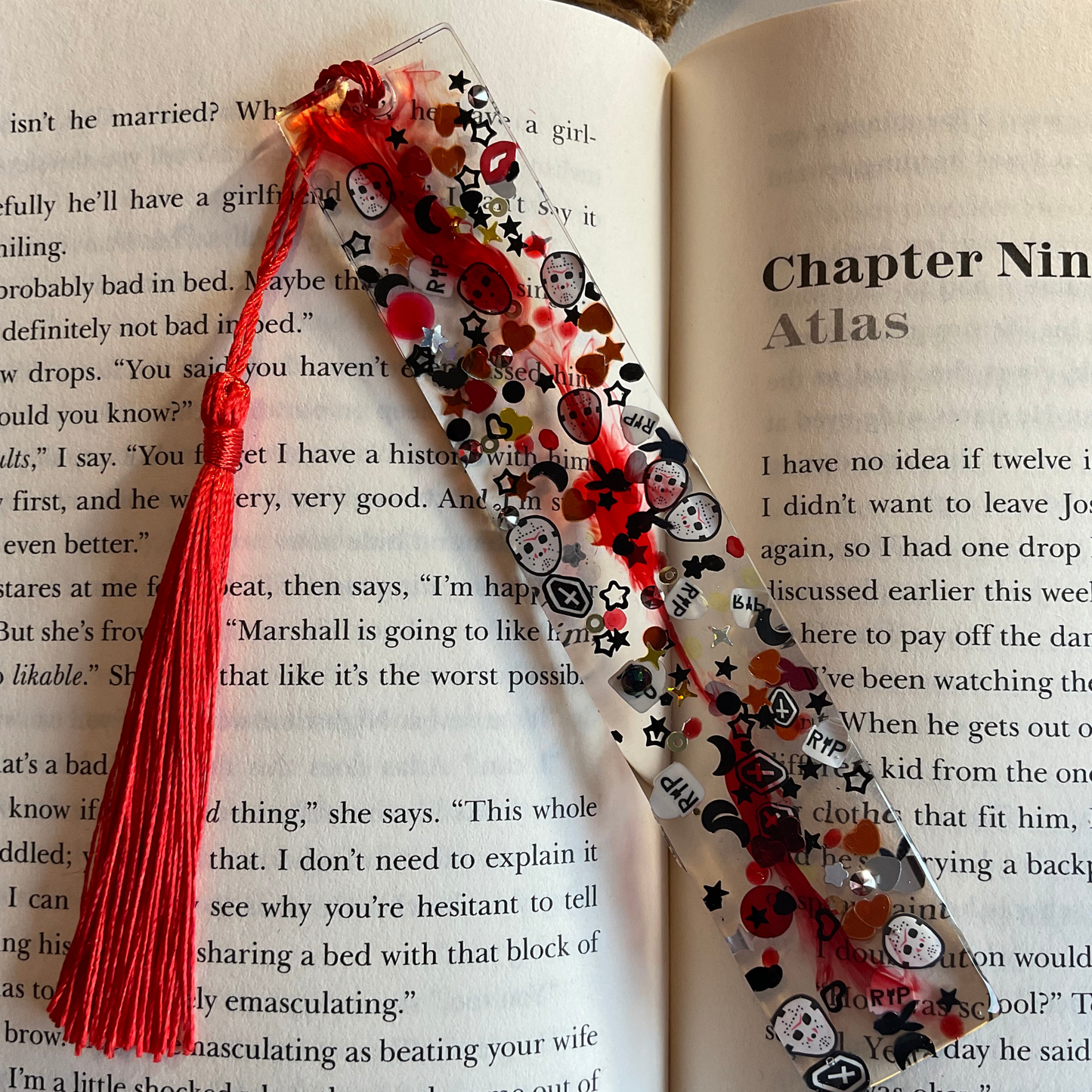 Camp Slasher Lake Resin Bookmark