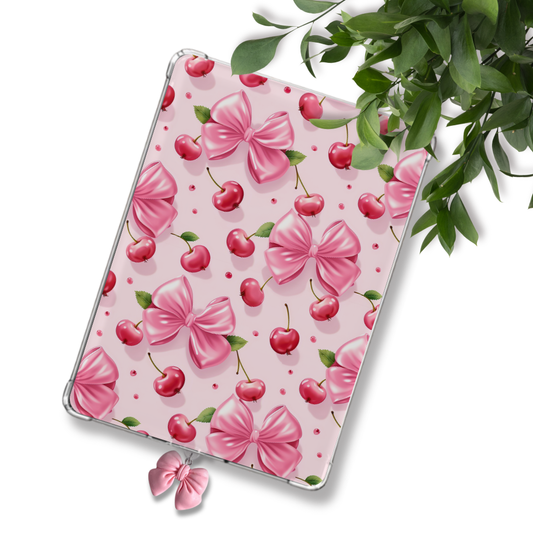 Cherries & Bows Kindle Insert for Clear Case | Bookish Accessories