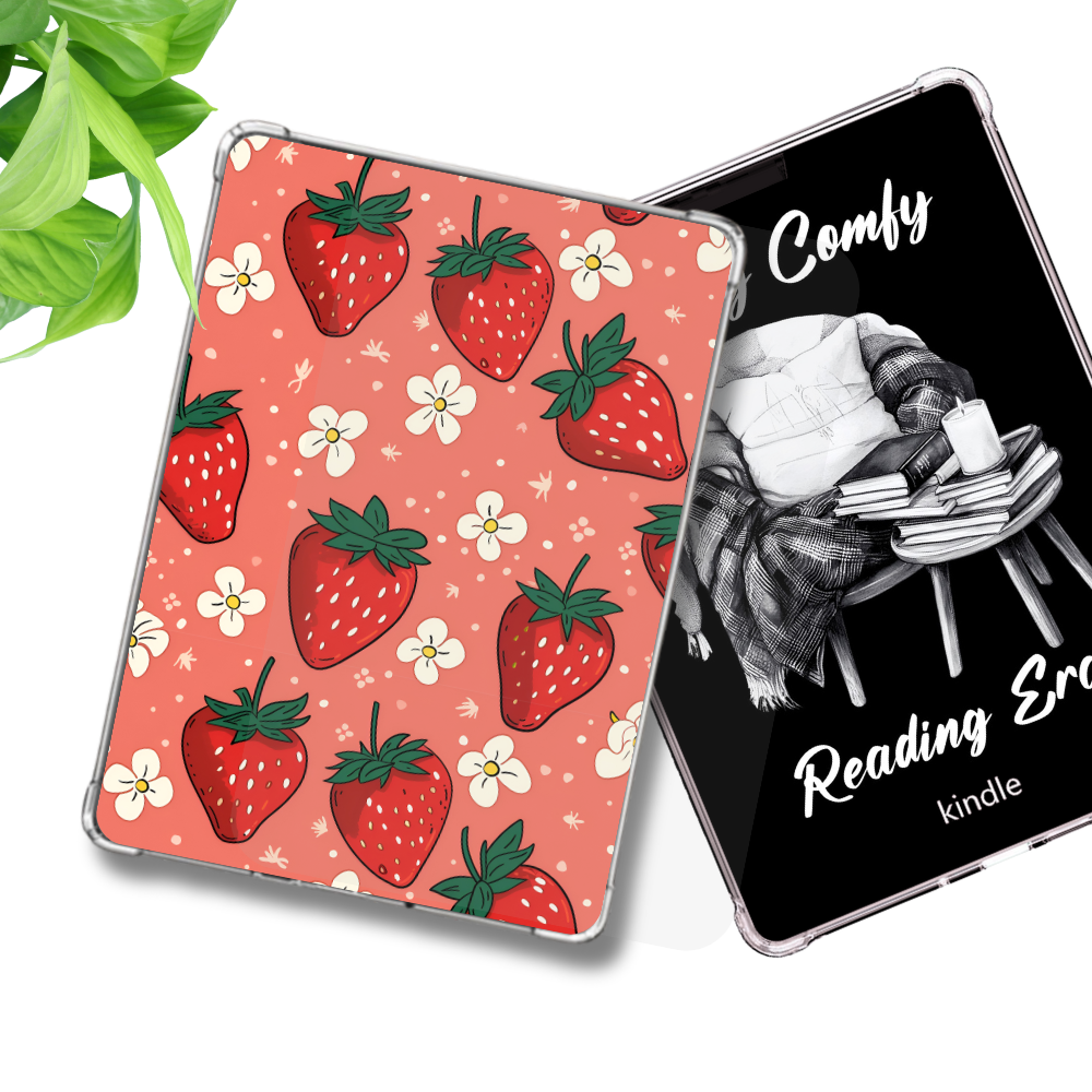 Strawberry Shimmery Holographic Insert for Clear Case | Bookish Accessories