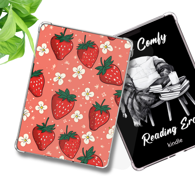 Strawberry Shimmery Holographic Insert for Clear Case | Bookish Accessories