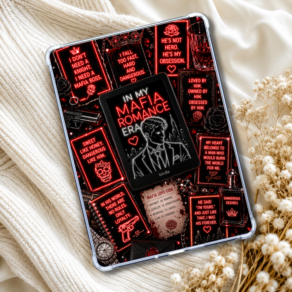 Mafia Reader Neon Lights Kindle Insert or eReader Case Decor | Accessories for Book Lovers