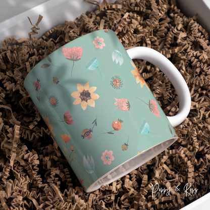 Sunflower Full Wrap Coffee Mug 15 Oz