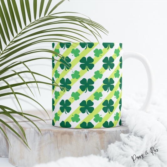 Shamrock Full Wrap Coffee Mug 15 Oz