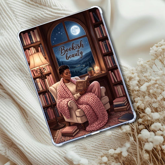 Bookish Beauty Black Girl: Kindle or eReader Decor for Book Lovers