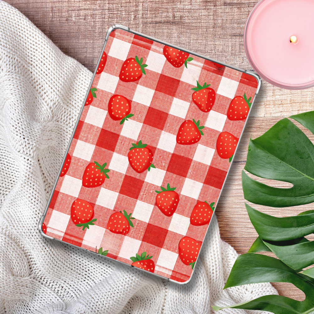 Strawberry Shimmery Holographic Insert for Clear Case | Bookish Accessories
