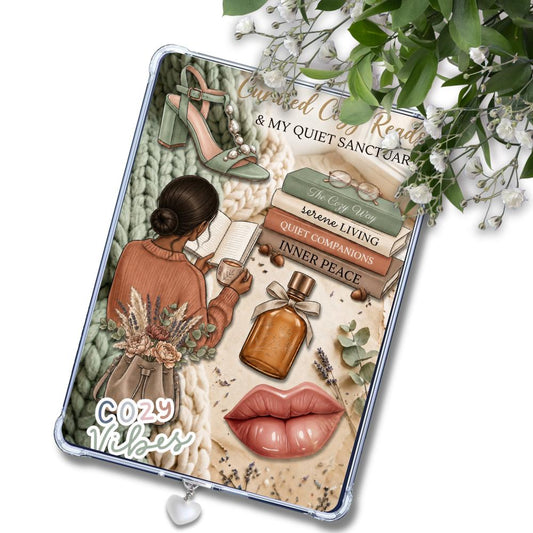 Natural Color Cozy Vibes Black Girl Reader: Kindle or eReader Decor for Book Lovers