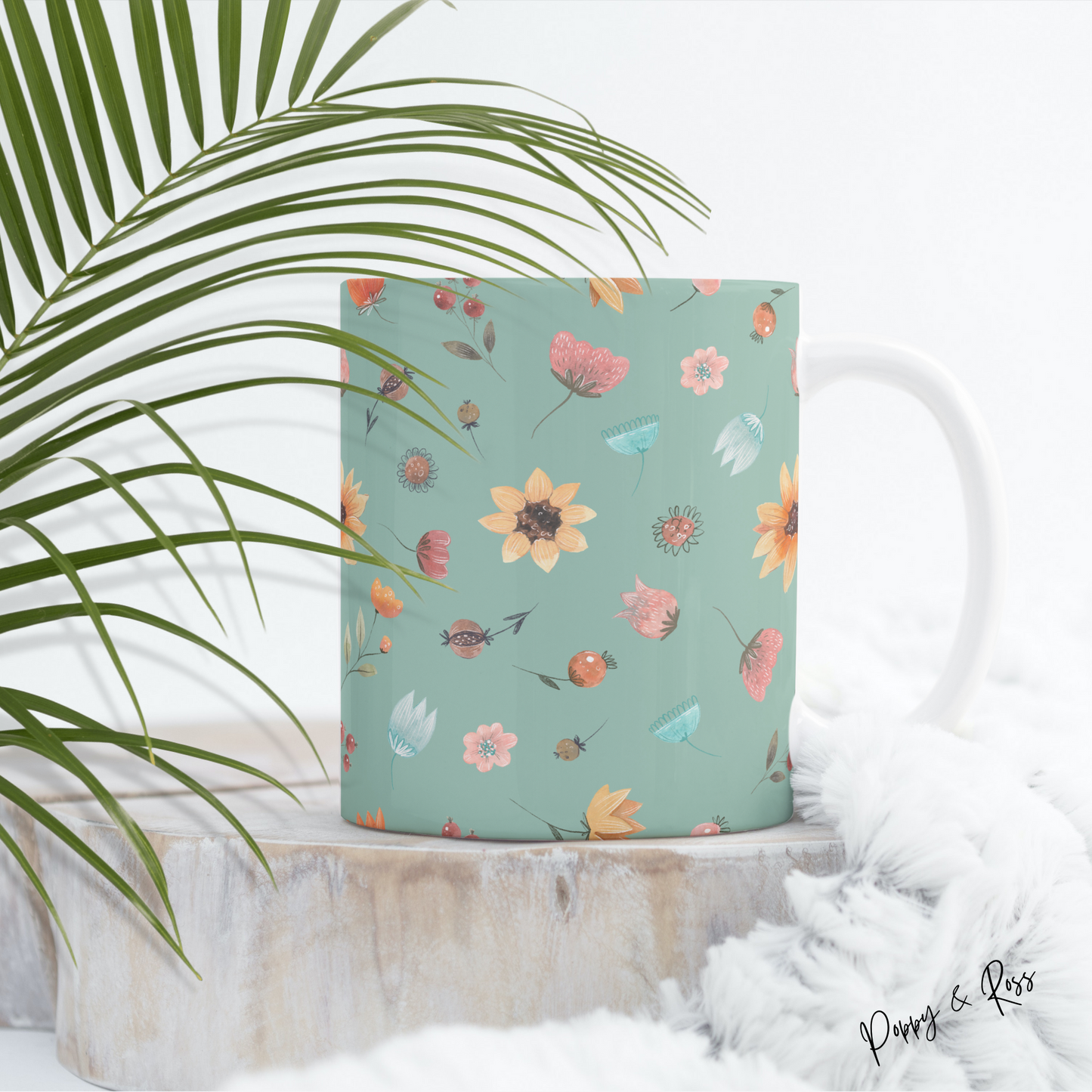 Sunflower Full Wrap Coffee Mug 15 Oz