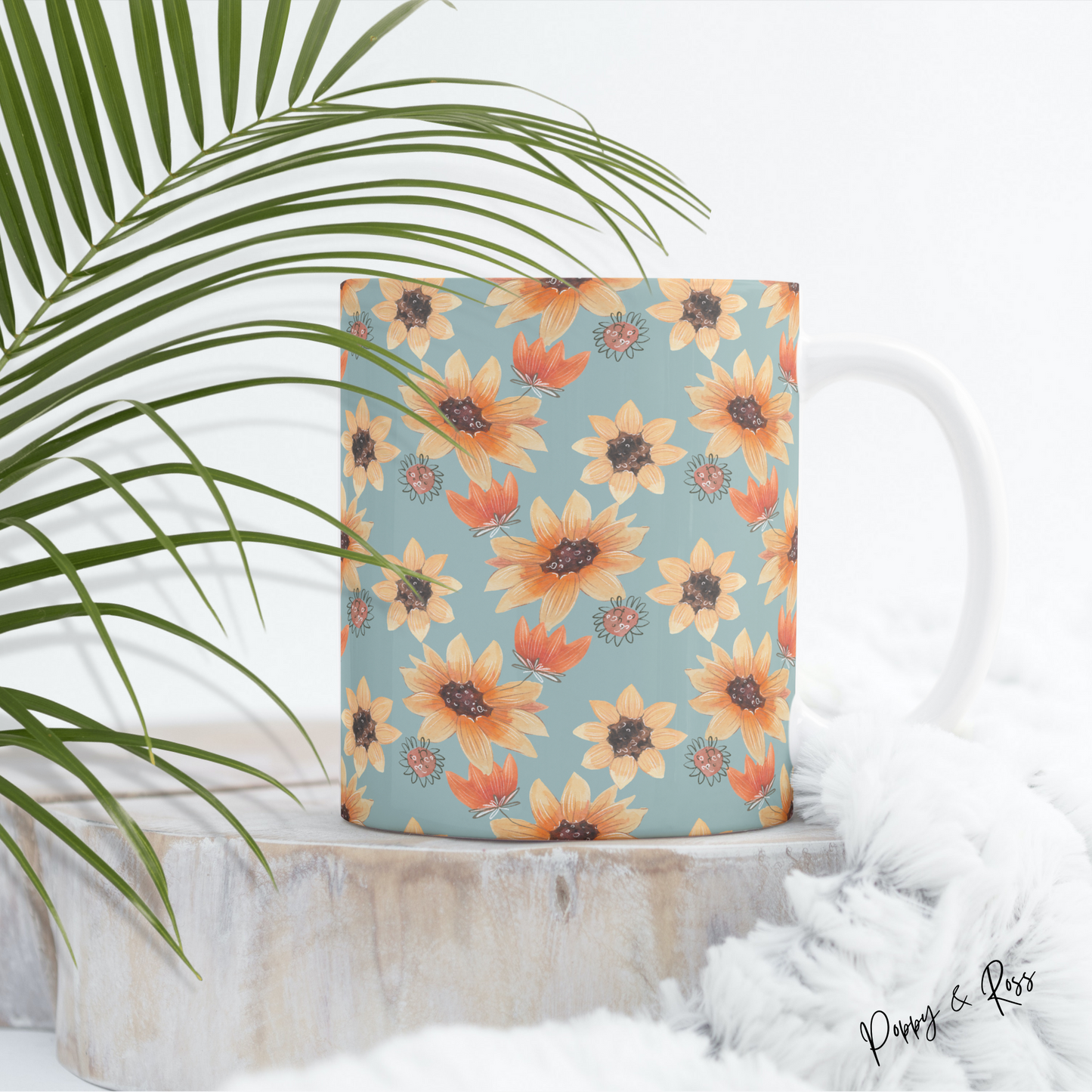 Sunflower Full Wrap Coffee Mug 15 Oz