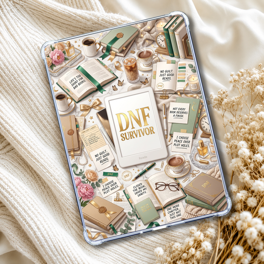 DNF Survivor Kindle Insert eReader Case Decor | Accessories for Book Lovers
