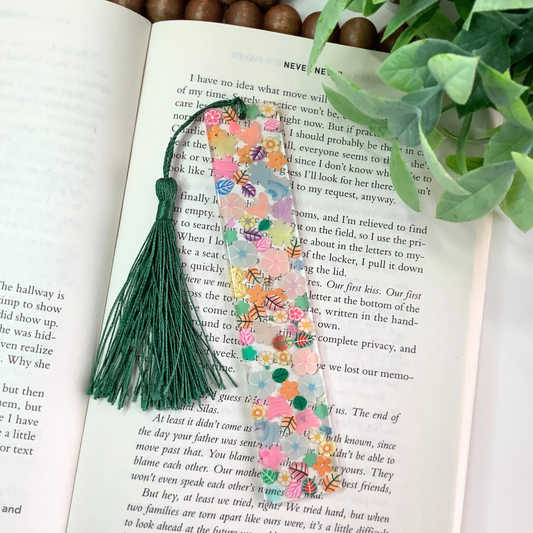 Enchanted Garden Resin Bookmark-Glow in the Dark