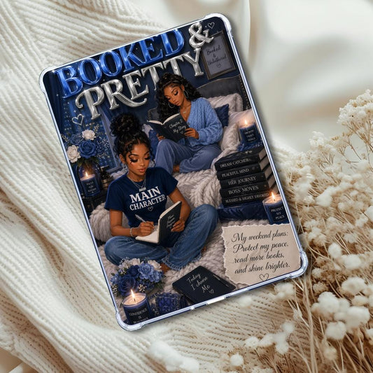 Bubble Letter Royal Blue Black Girl Readers: Kindle or eReader Decor for Book Lovers