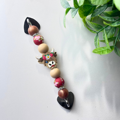 Flower Crown Cow Kindle Strap
