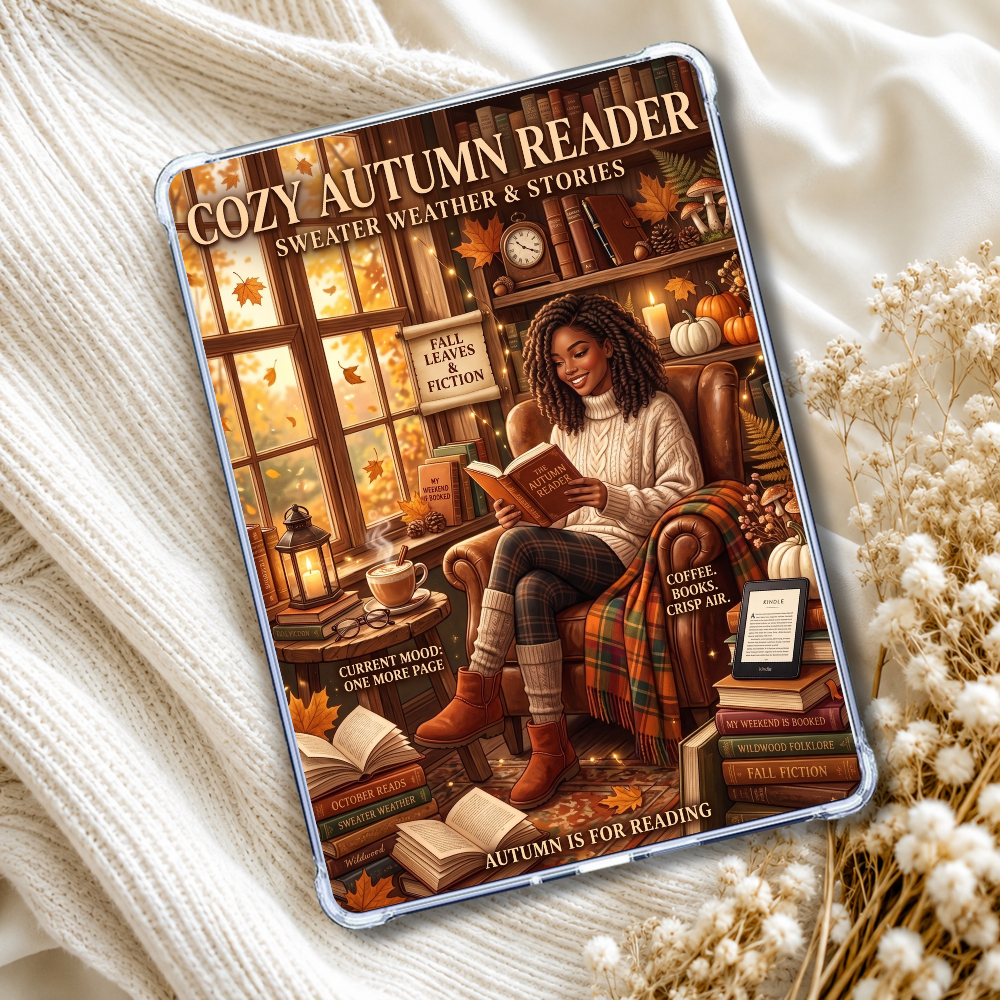 Melanin Fall Reader Kindle Insert eReader Case Decor | Accessories for Book Lovers