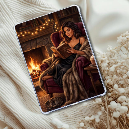 Fireside Reader Latina Girl Insert: Kindle or eReader Decor for Book Lovers